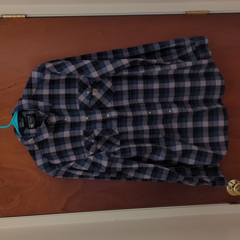 Carhartt Big and Tall Rugged Flex® Relaxed Fit Midweight Flannel Plaid Shirt